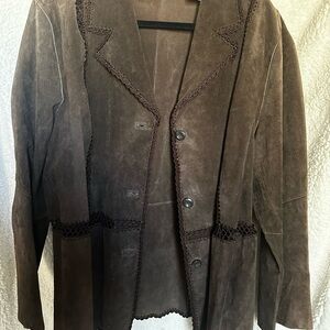 White Stag Dark Brown Suede Blazer